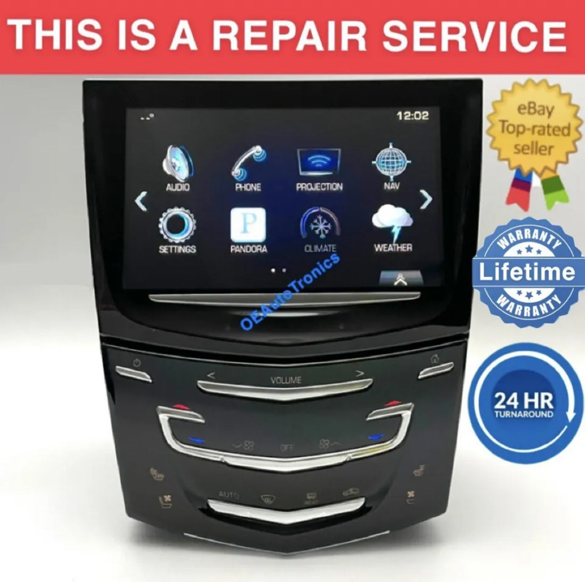 Complete Reconstruction Repair Service For 2013 - 2020 Cadillac CUE Radio Touch Screen ATS CTS ELR ESCALADE SRX XTS